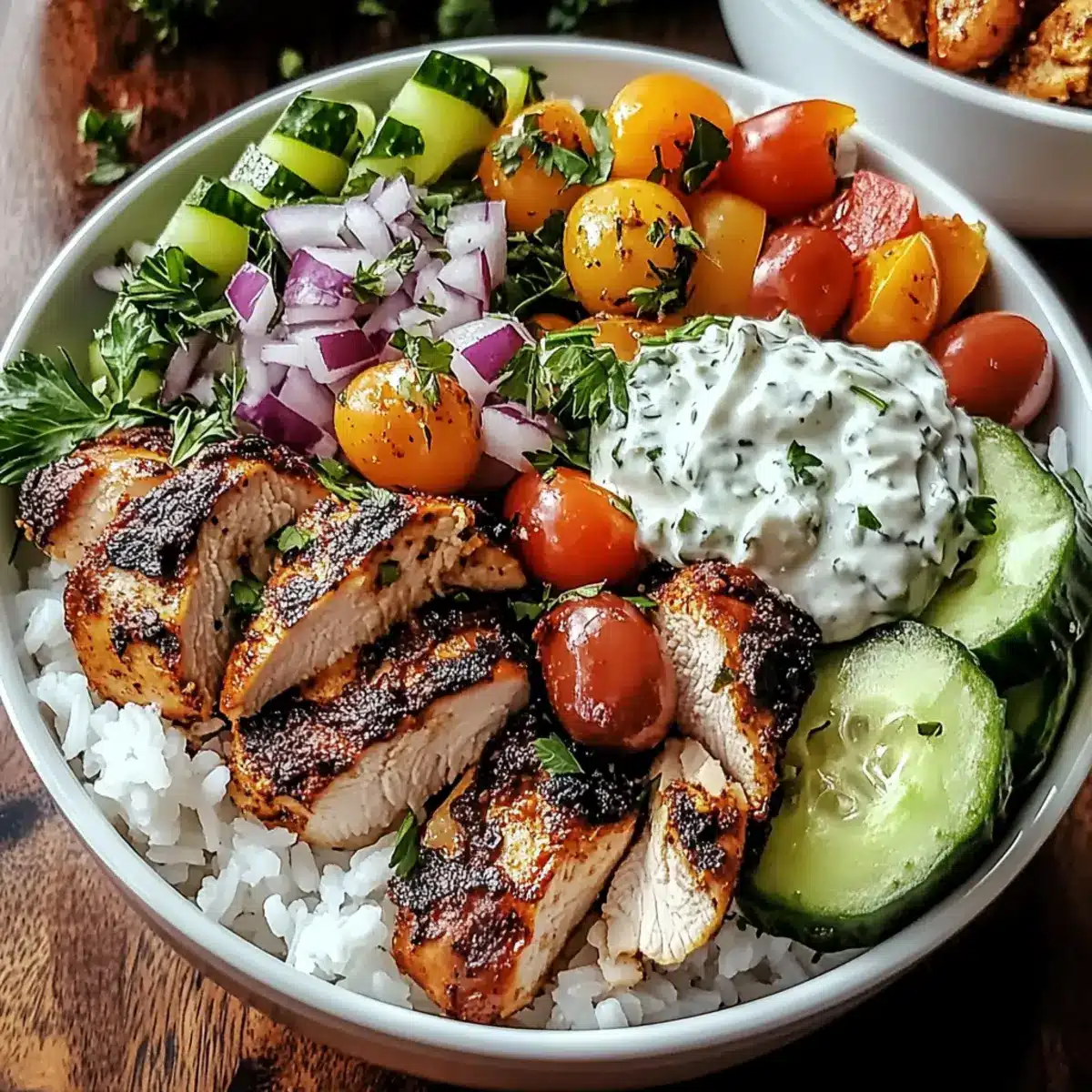 Greek Chicken Gyro Bowls