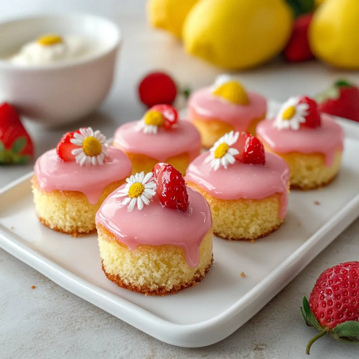 Strawberry Lemonade Cake Bites