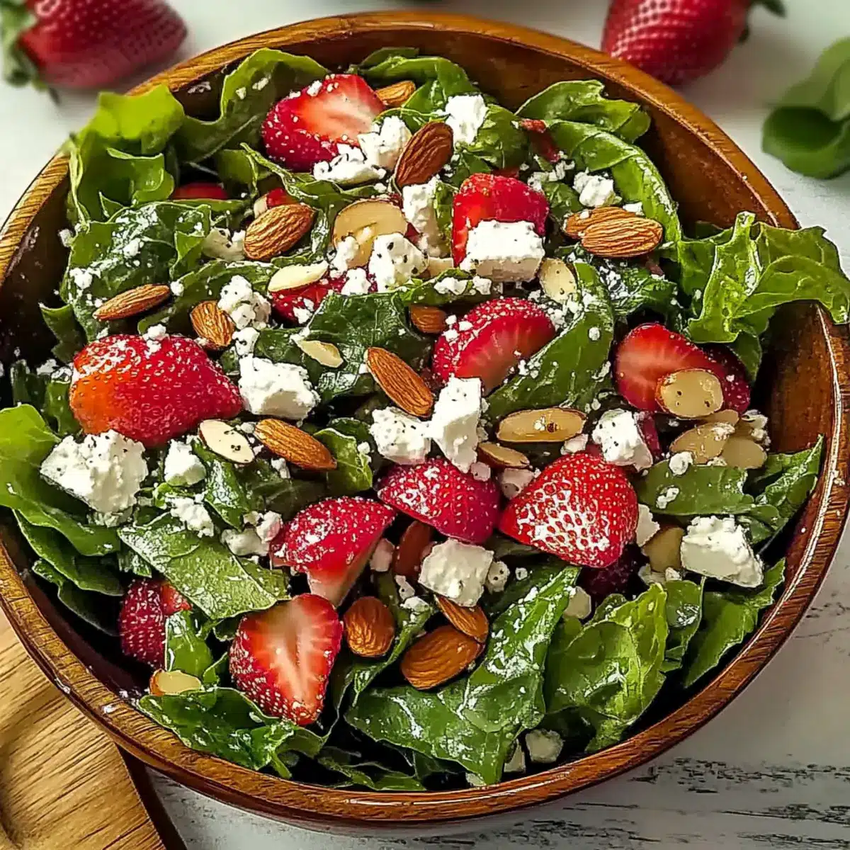 Strawberry Romaine Feta Salad