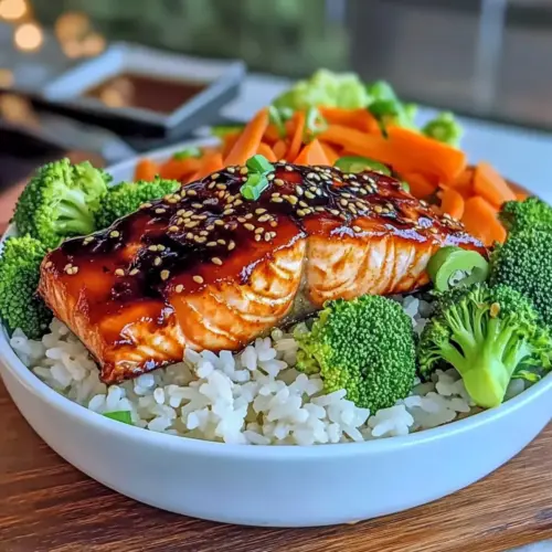Teriyaki Salmon Rice Bowl