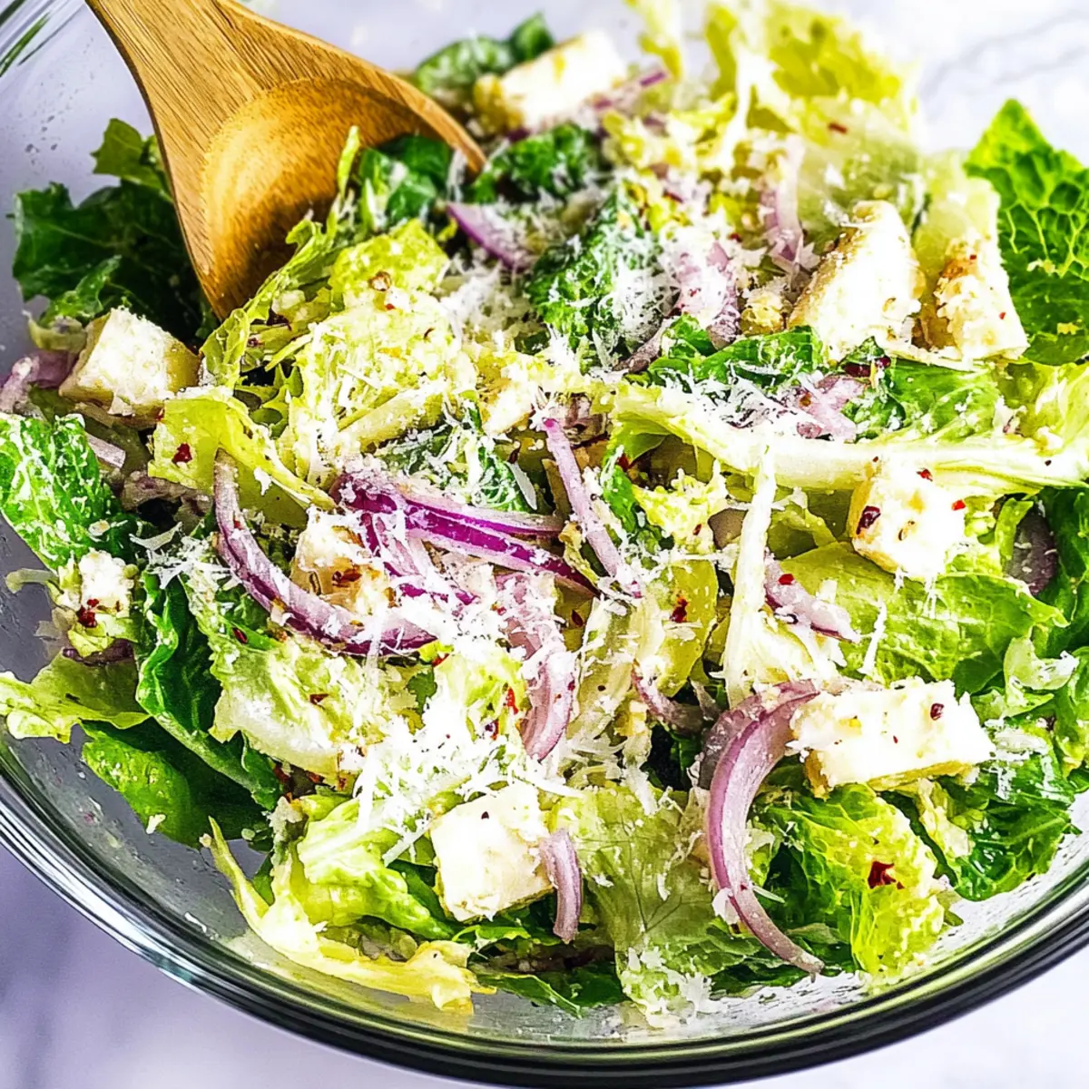 Lemon Parmesan Lettuce Salad