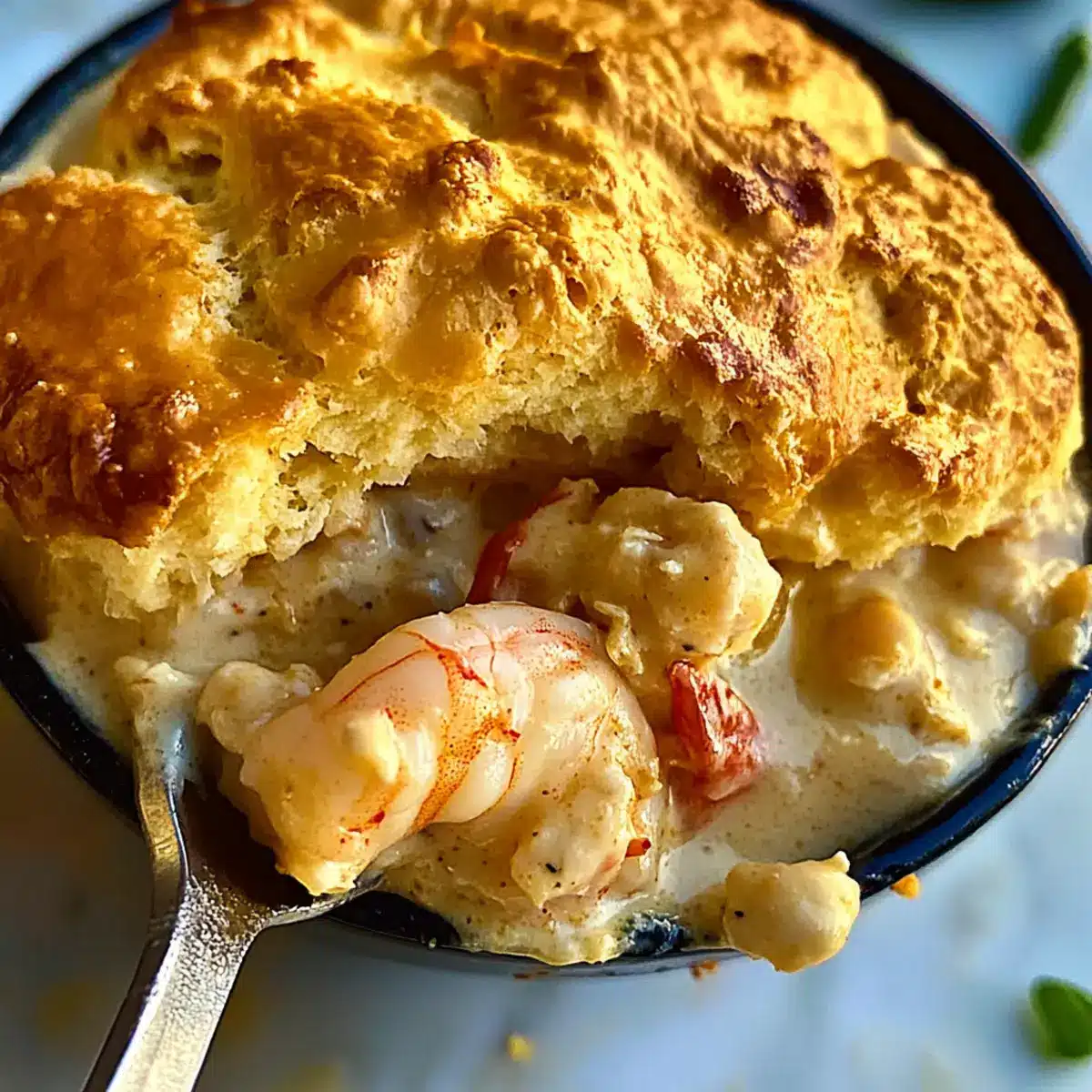 Cheddar Bay Biscuit Seafood Pot Pie