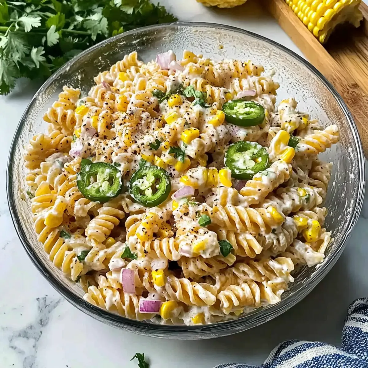 High Protein Elote Pasta Salad