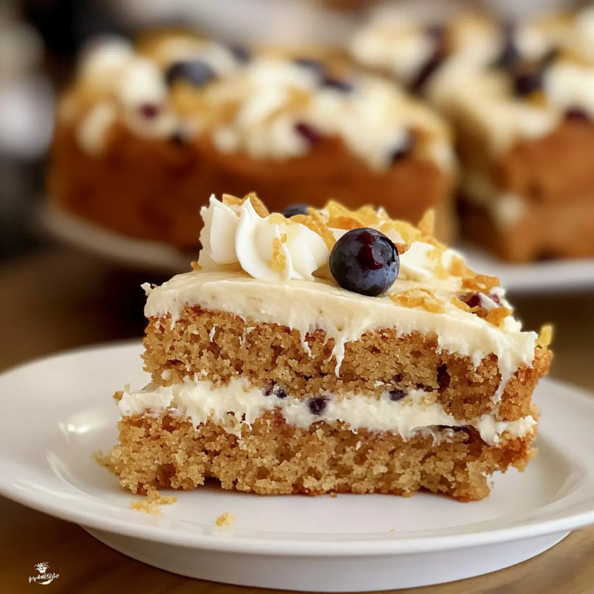 Blueberry Lemon Angel Food Cake