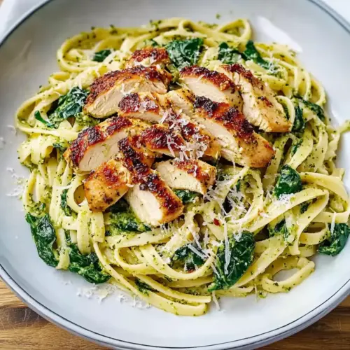 Simple Creamy Chicken Pesto Pasta