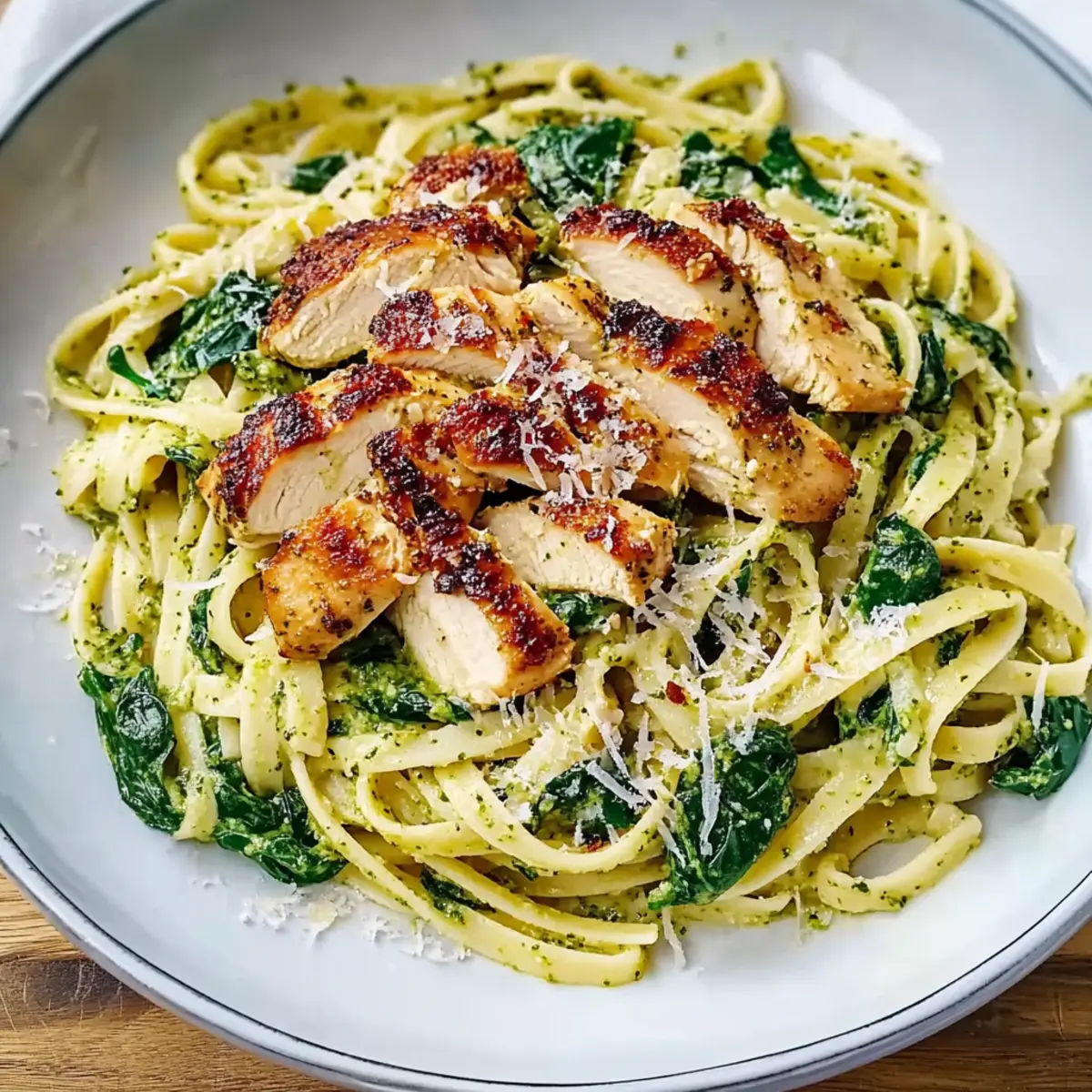 Simple Creamy Chicken Pesto Pasta