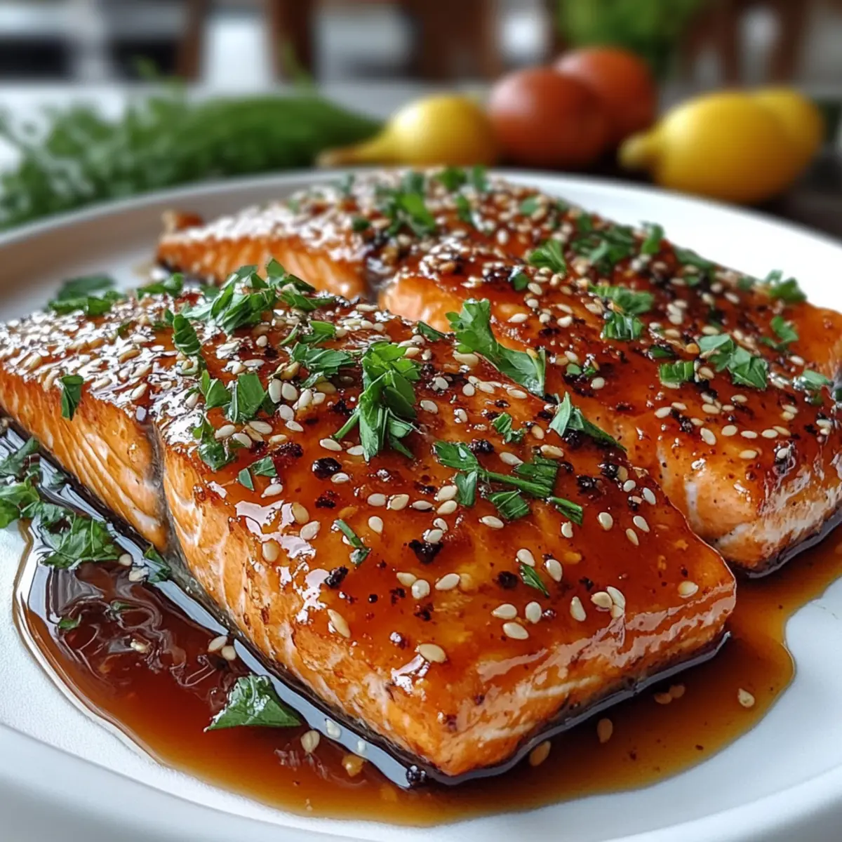 Honey Garlic Glazed Salmon