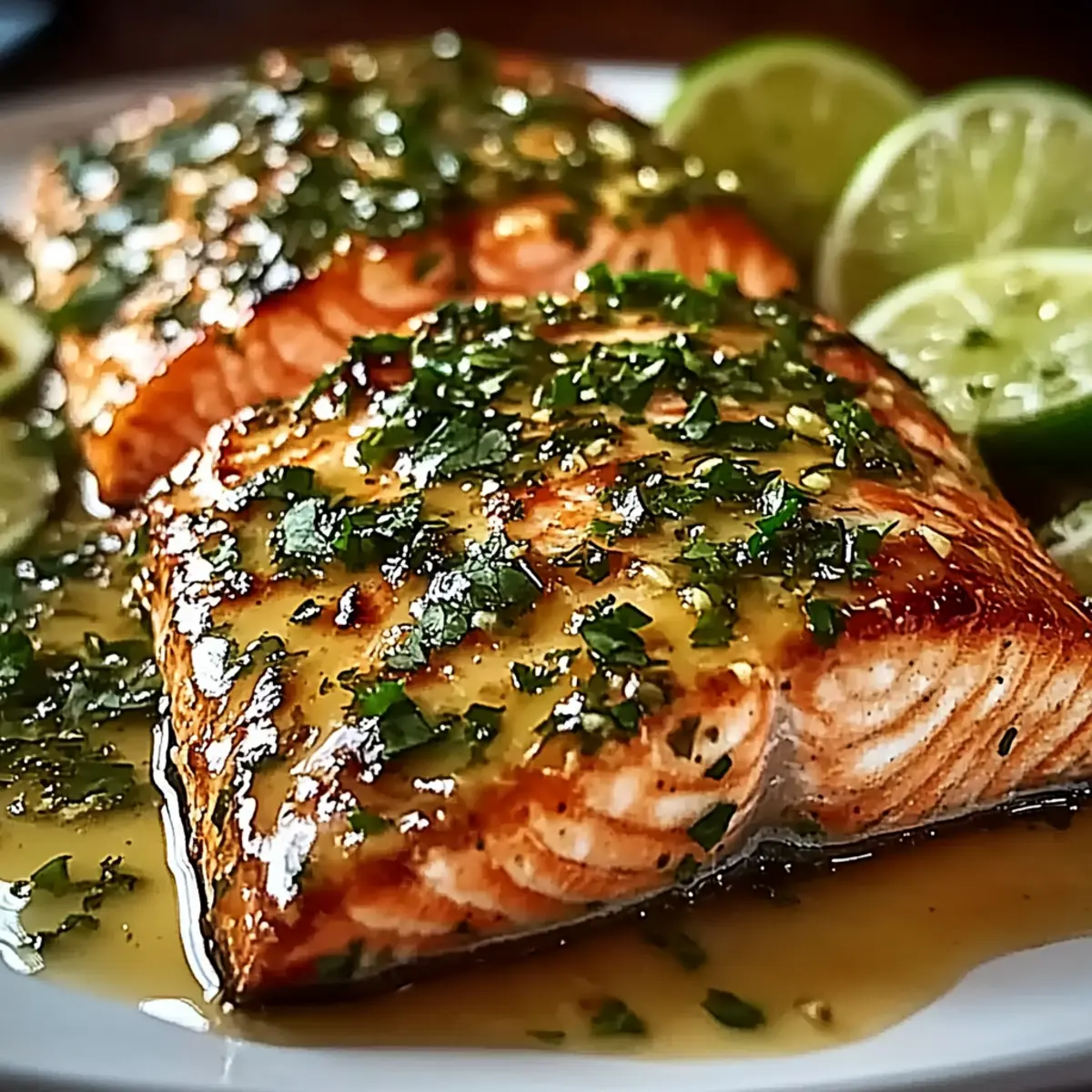 Honey-Lime Garlic Butter Baked Salmon