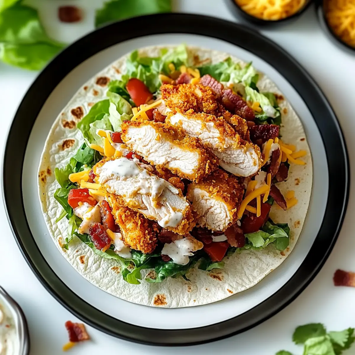 Crispy Chicken Bacon Ranch Wrap