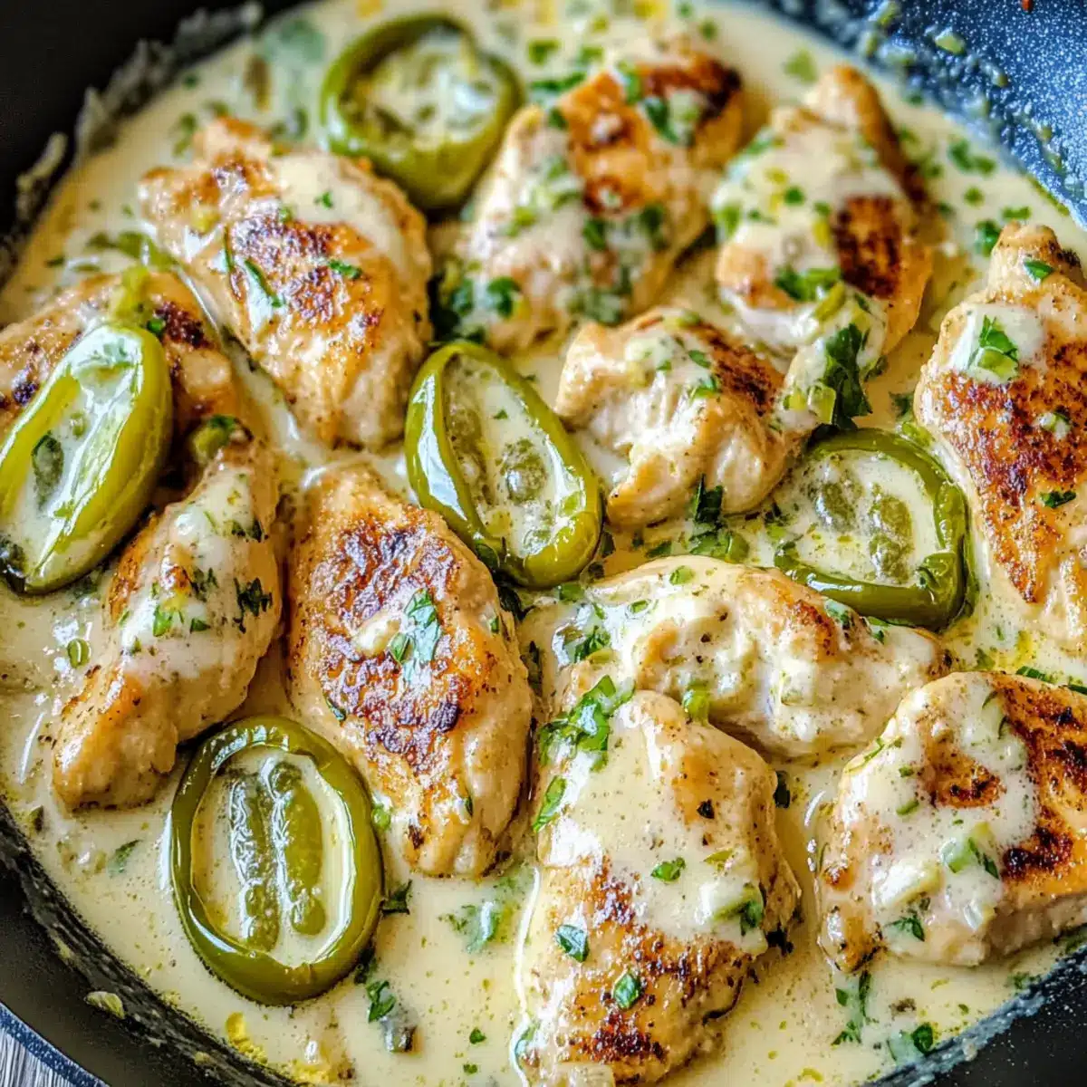 Creamy Pepperoncini Chicken Skillet