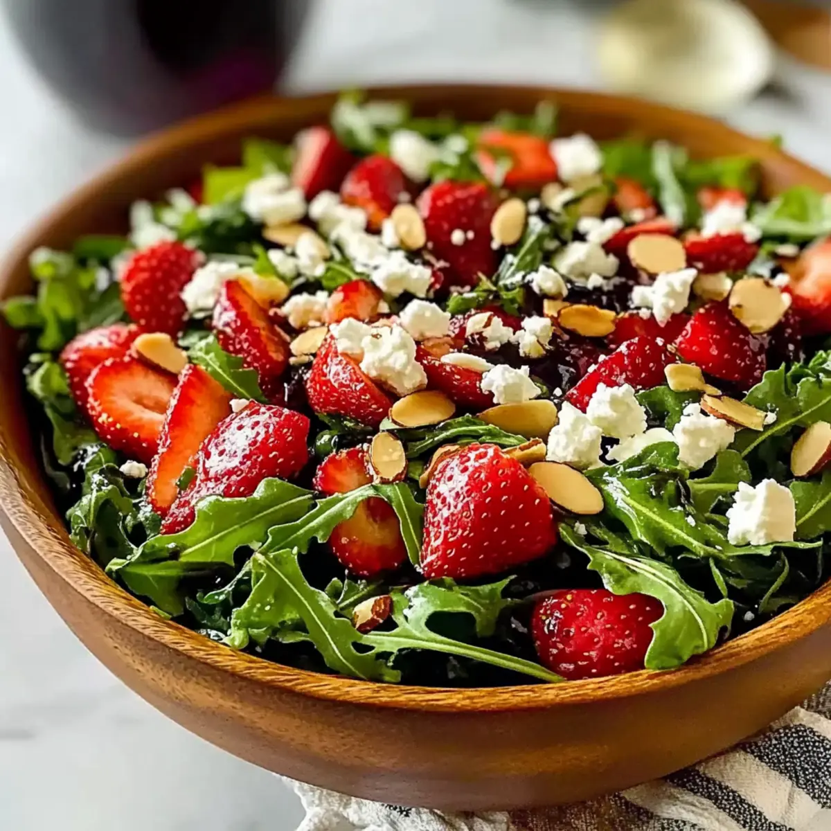 Strawberry Arugula Salad with Feta and Balsamic Vinaigrette