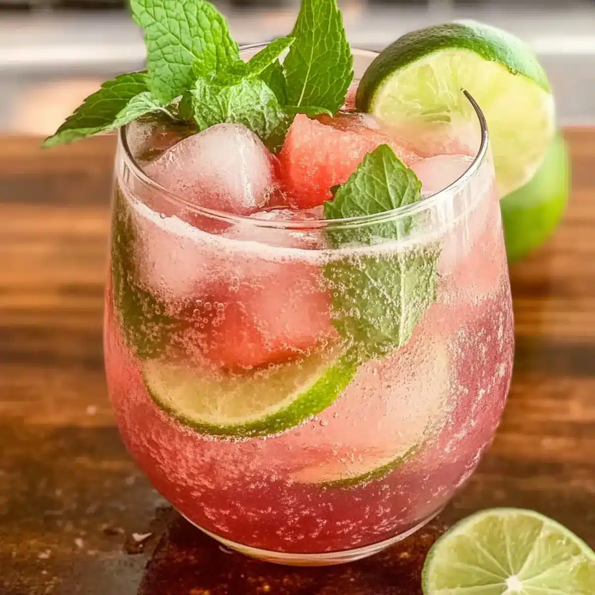 Watermelon Lime Mint Mocktails