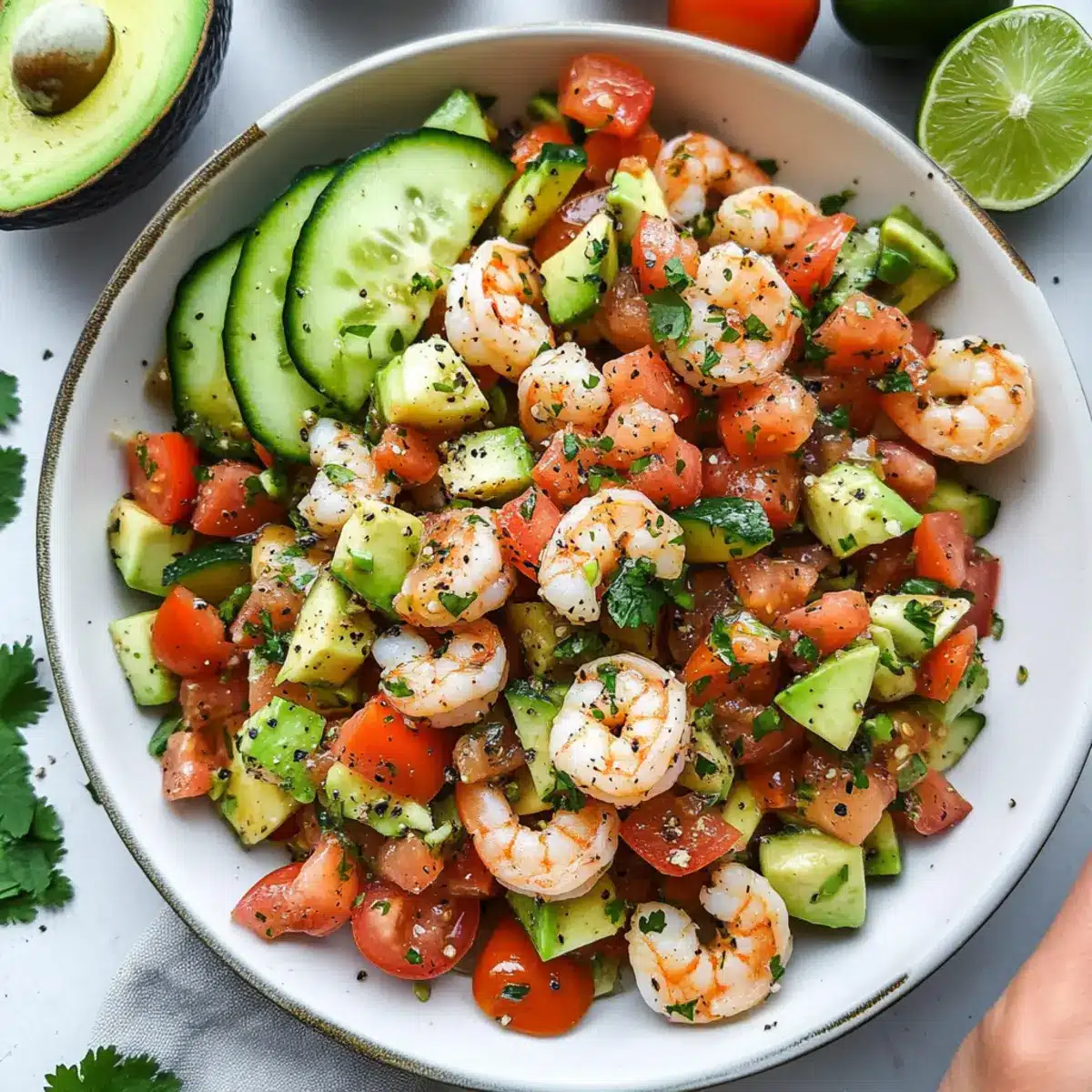 Avocado Salsa Shrimp Salad
