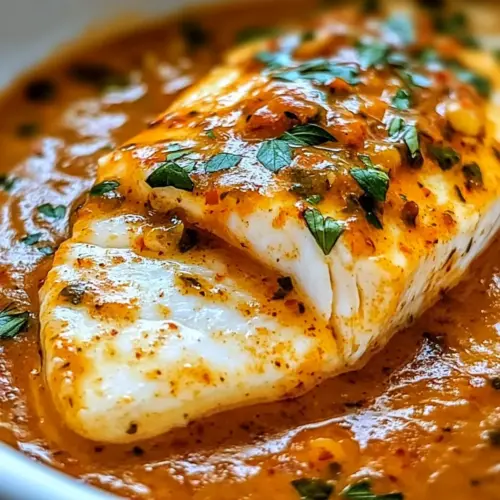 Tilapia in Roasted Pepper Sauce