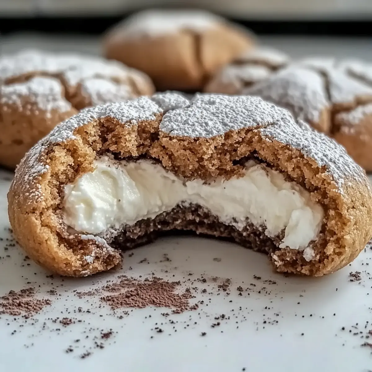 Tiramisu Crinkle Cookies
