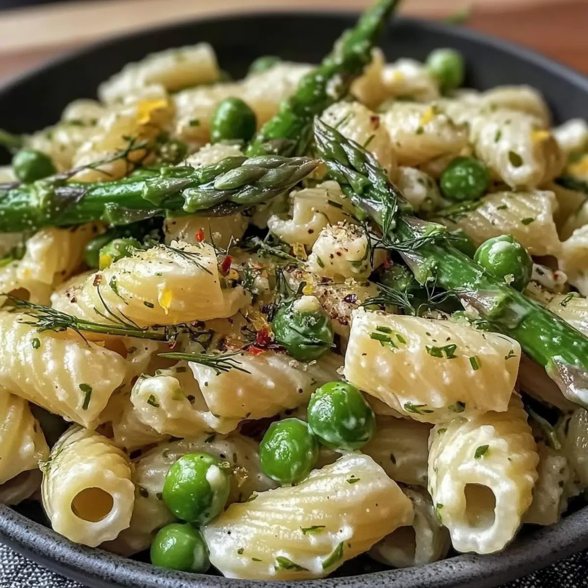 Spring Pasta Salad Recipe with Asparagus and Lemon Dill Vinaigrette
