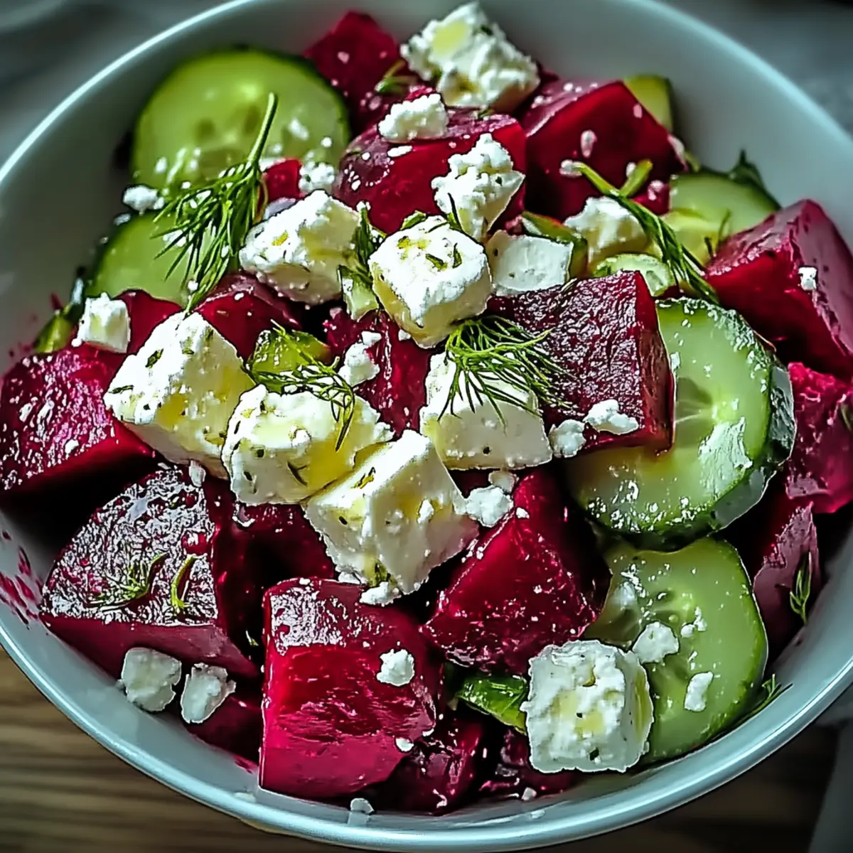 Beet Salad with Feta and Cucumbers