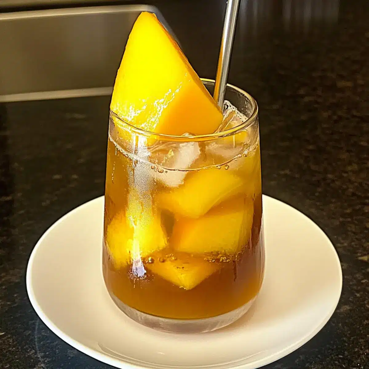 Homemade Mango Iced Tea