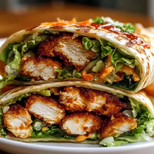 Sweet Chili Crispy Chicken Wraps