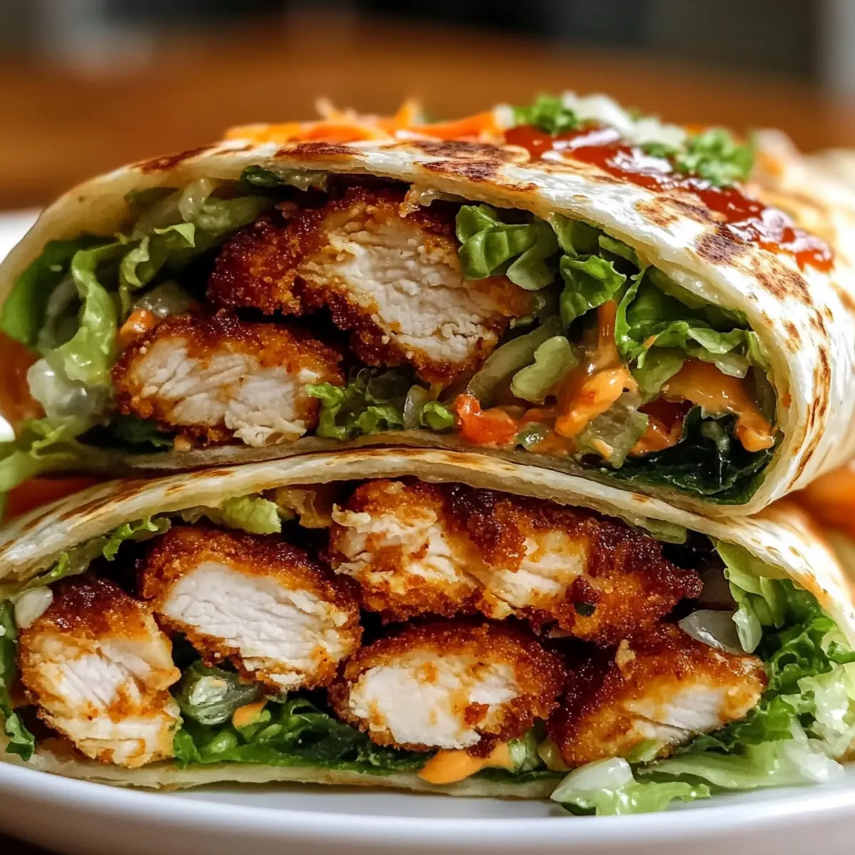 Sweet Chili Crispy Chicken Wraps