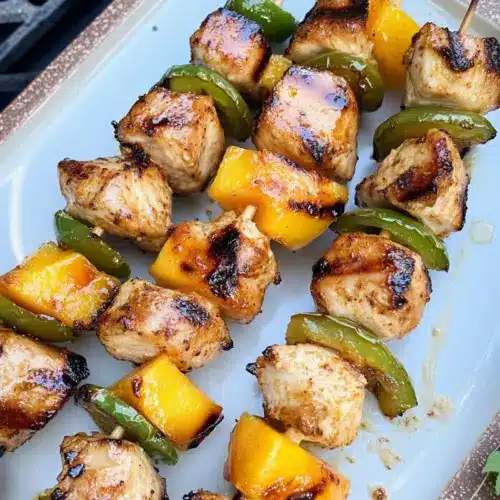 Jalapeno Peach Chicken Skewers