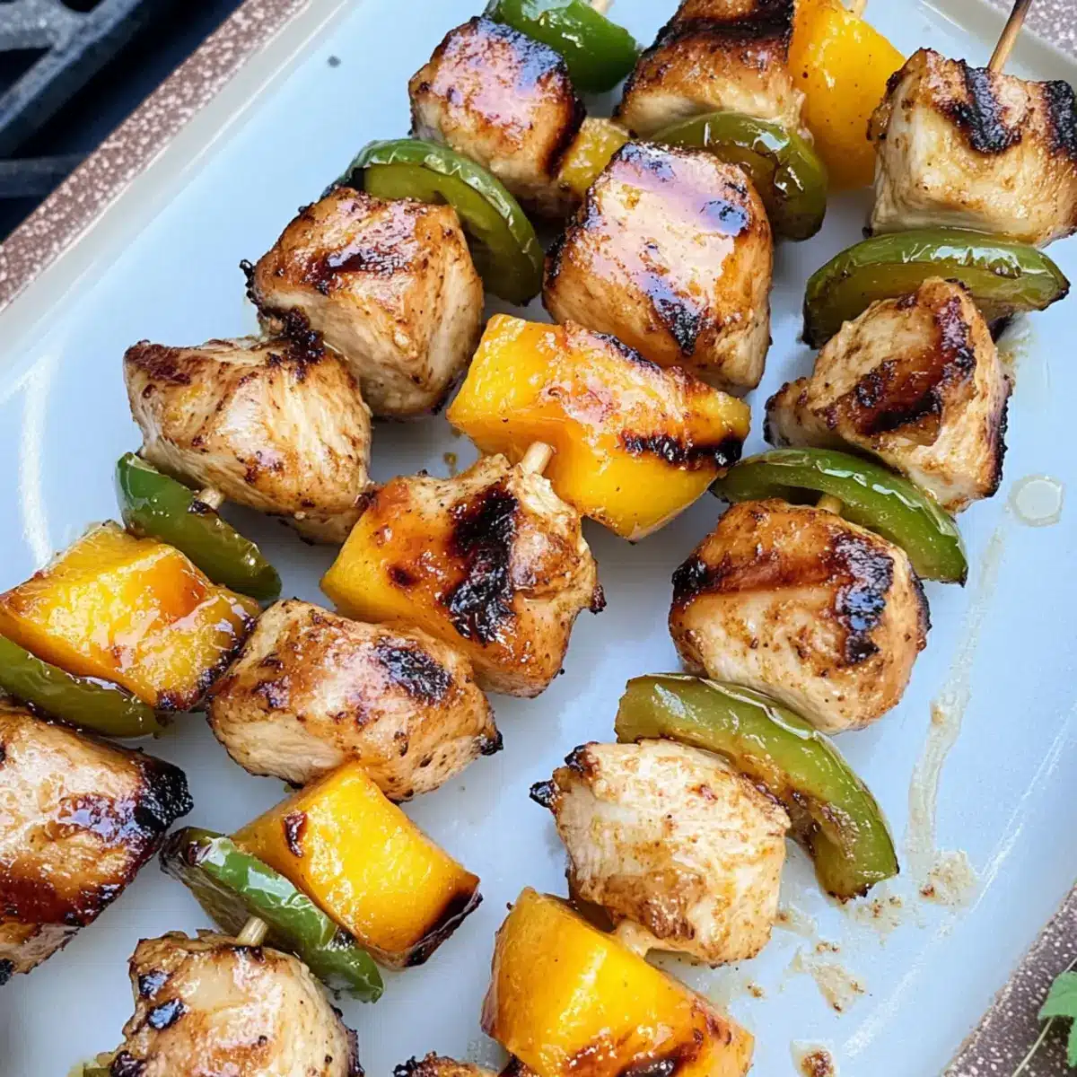 Jalapeno Peach Chicken Skewers
