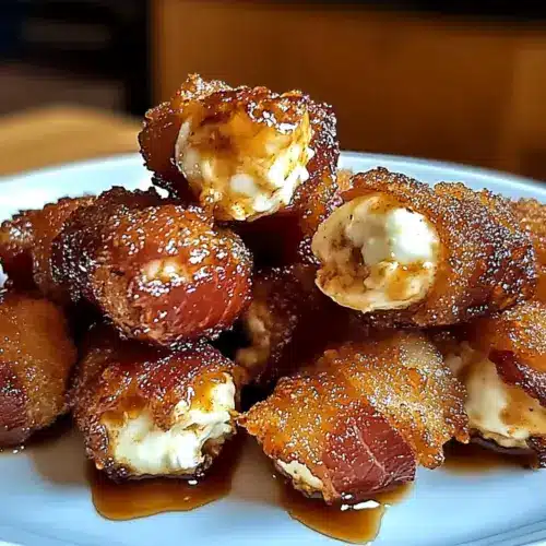 Crispy Bacon Mozzarella Poppers with Glaze