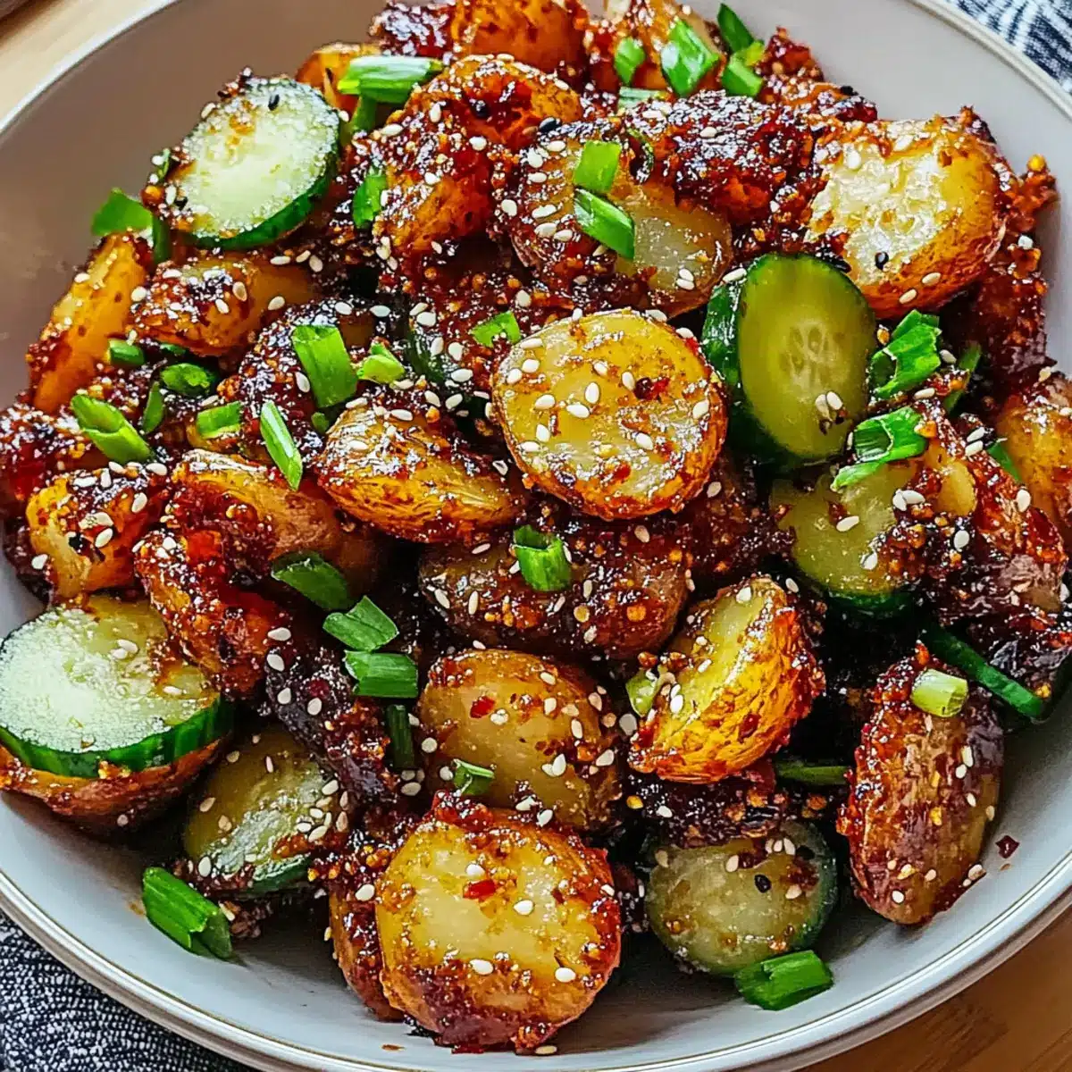 Crispy Gochujang Potato Salad