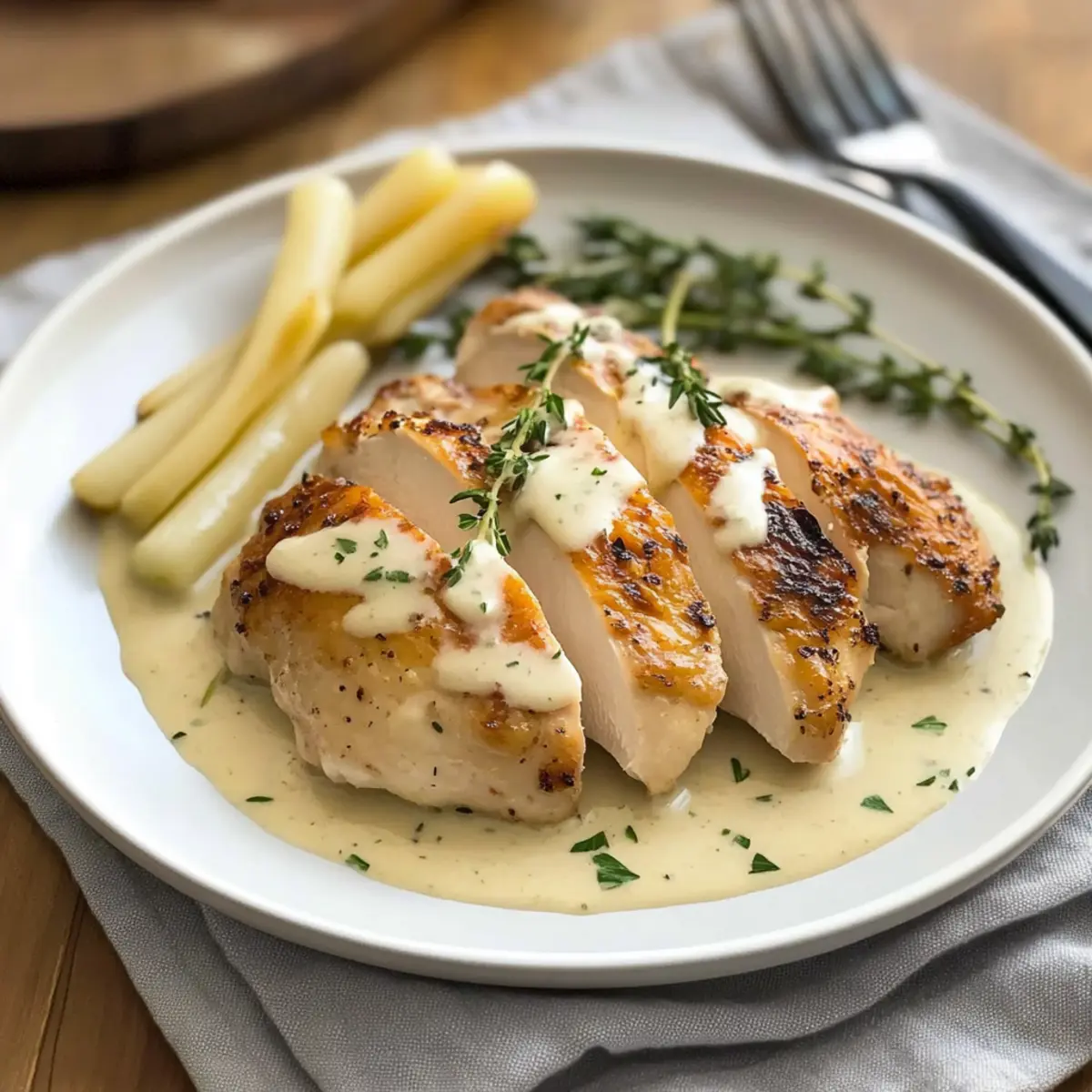 Chicken in White Wine Sauce