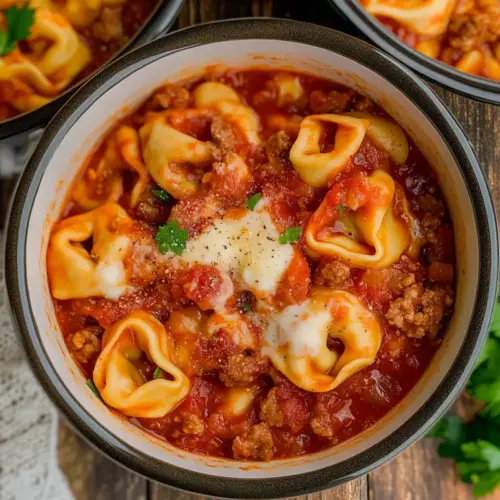 Cheesy Crockpot Tortellini