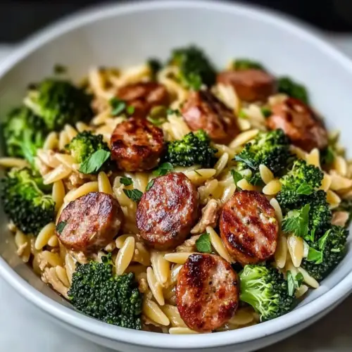 Chicken Sausage and Broccoli Orzo