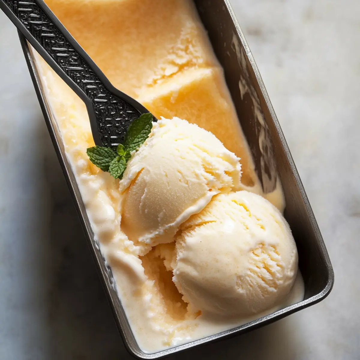 Salted Cantaloupe and Ginger Ice Cream