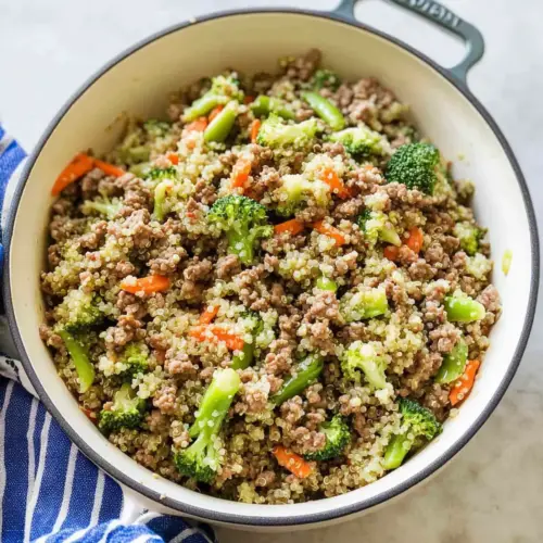 Korean Ground Beef and Broccoli Quinoa