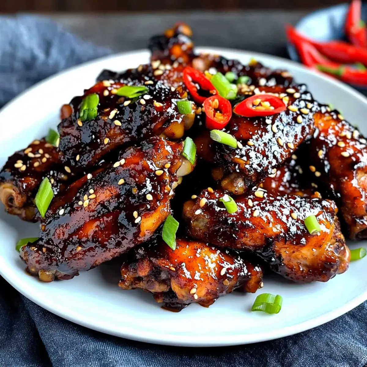 Spicy Balsamic Glazed Chicken Wings