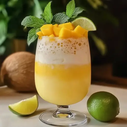 Creamy Mango Colada Mocktail
