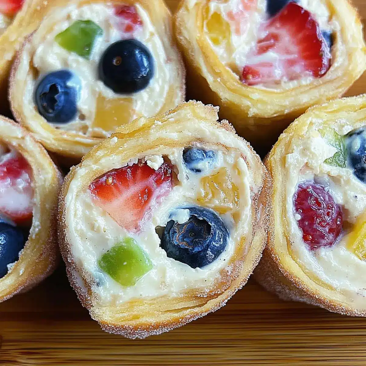 Cheesecake Fruit Salad Roll Ups