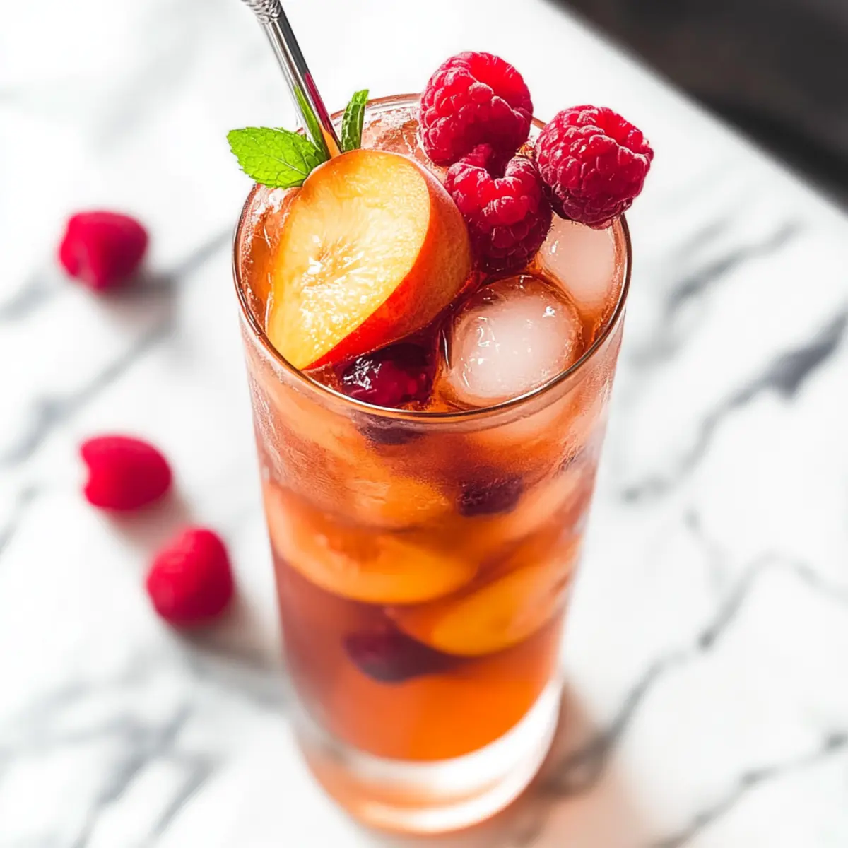 PEACH RASPBERRY ICED TEA