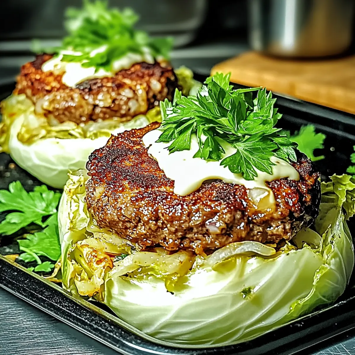 Oven-Baked Cabbage Burgers