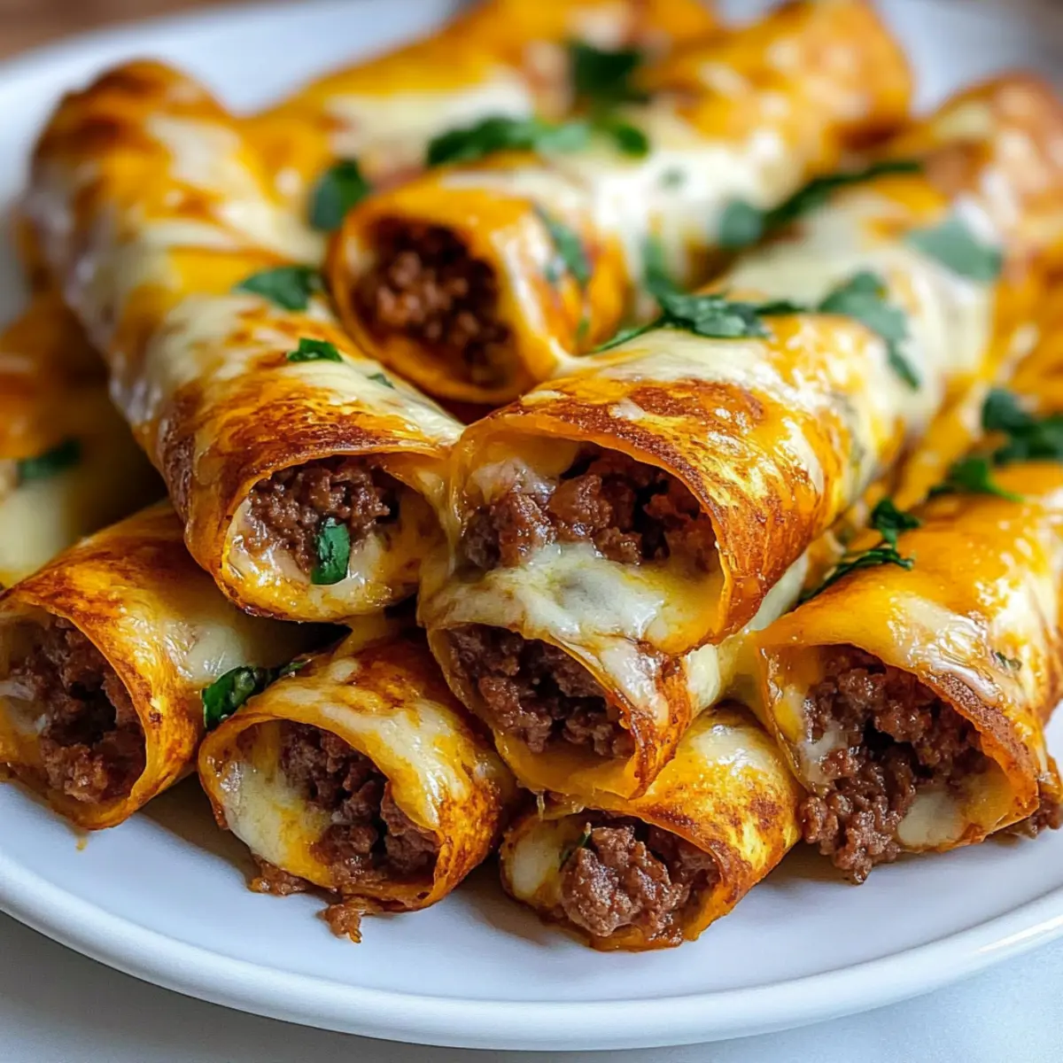 Cheesy Beef Taquitos