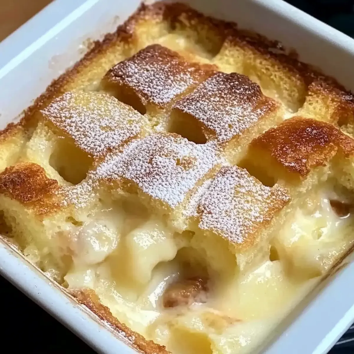 Vanilla Bread Pudding with Hawaiian Rolls
