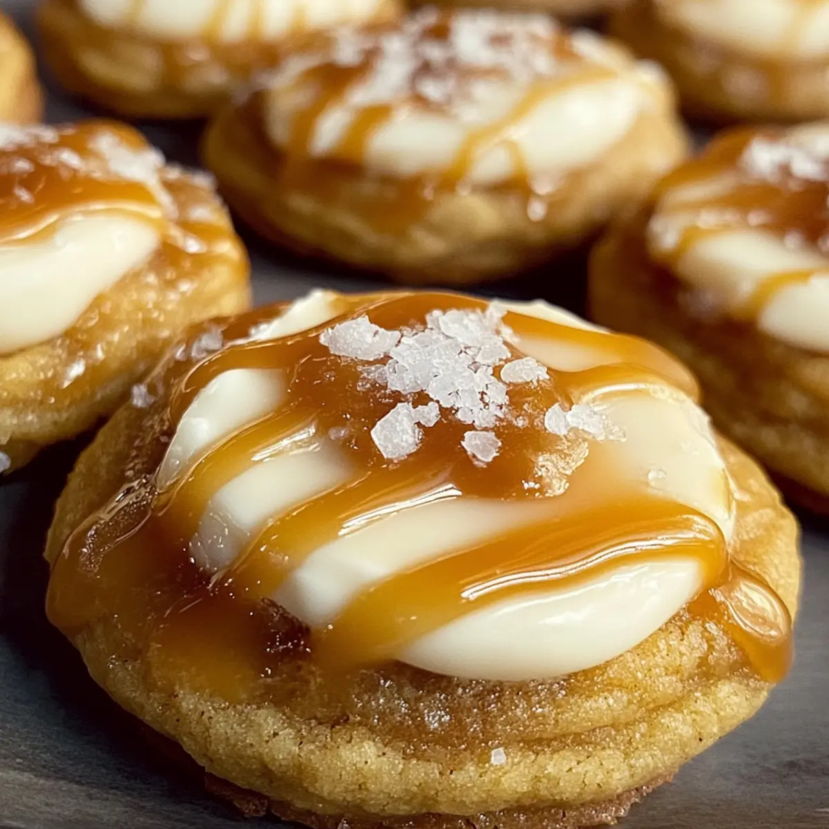 Salted Caramel Cheesecake Cookies
