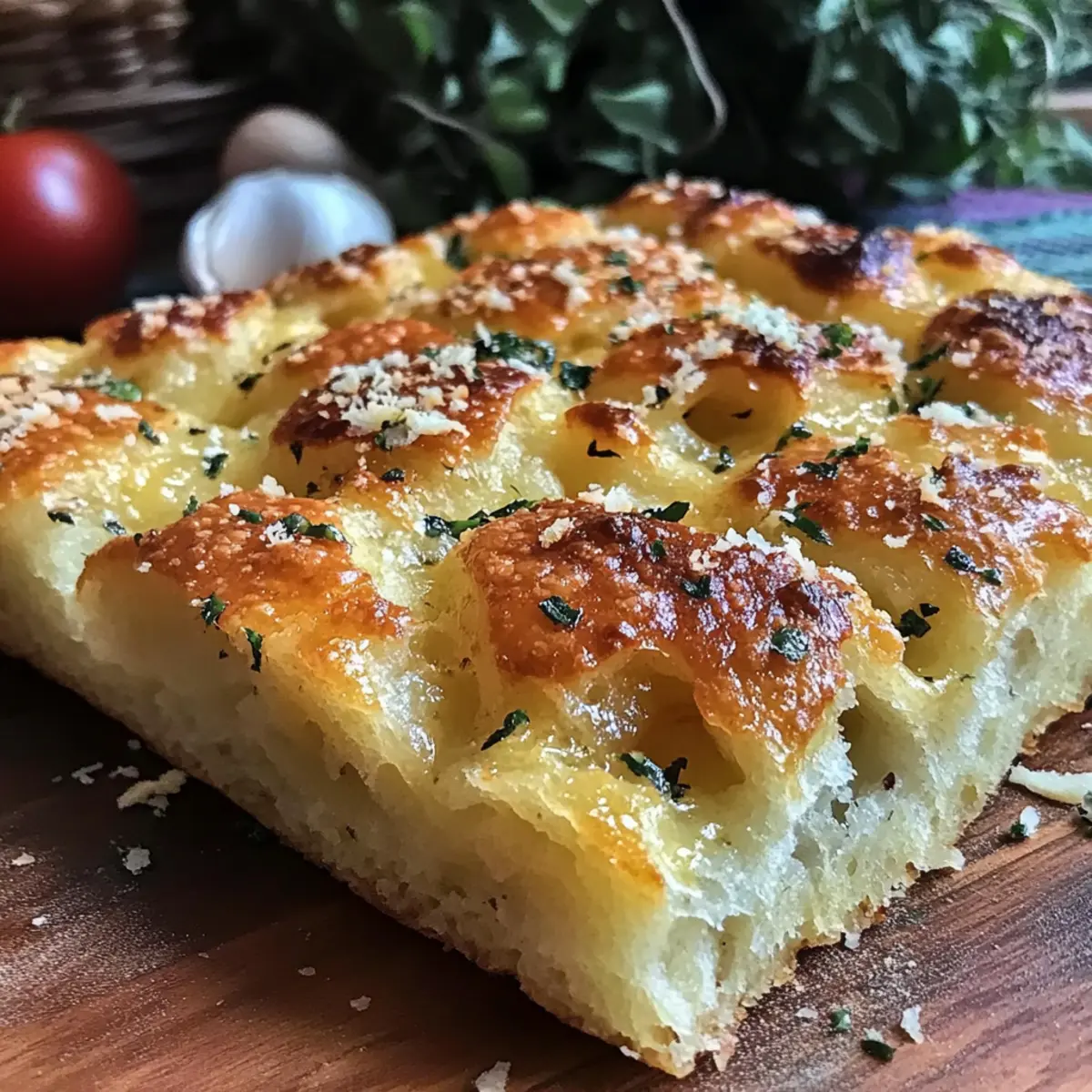 Garlic Parmesan Focaccia Bread