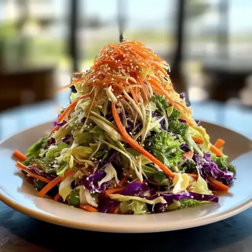 Crunchy Asian Cabbage Slaw with Addictive Sesame Dressing