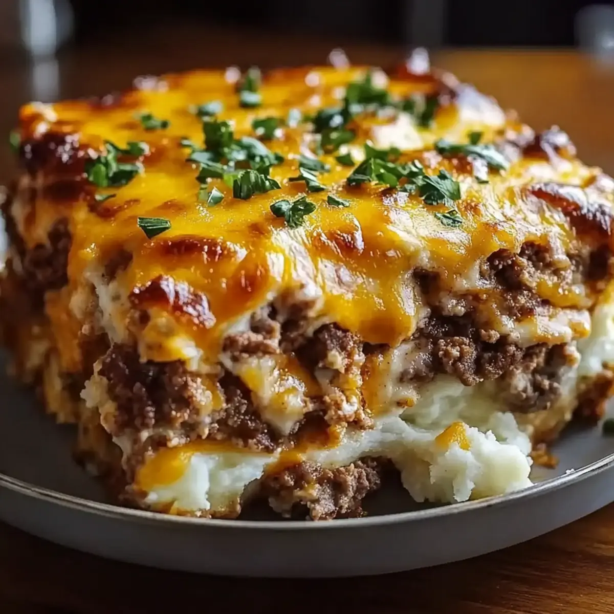 Cheesy Loaded Meatloaf Casserole