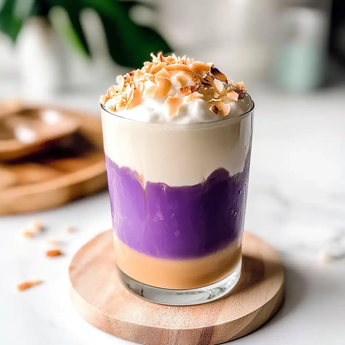 Iced Ube Coconut Macchiato
