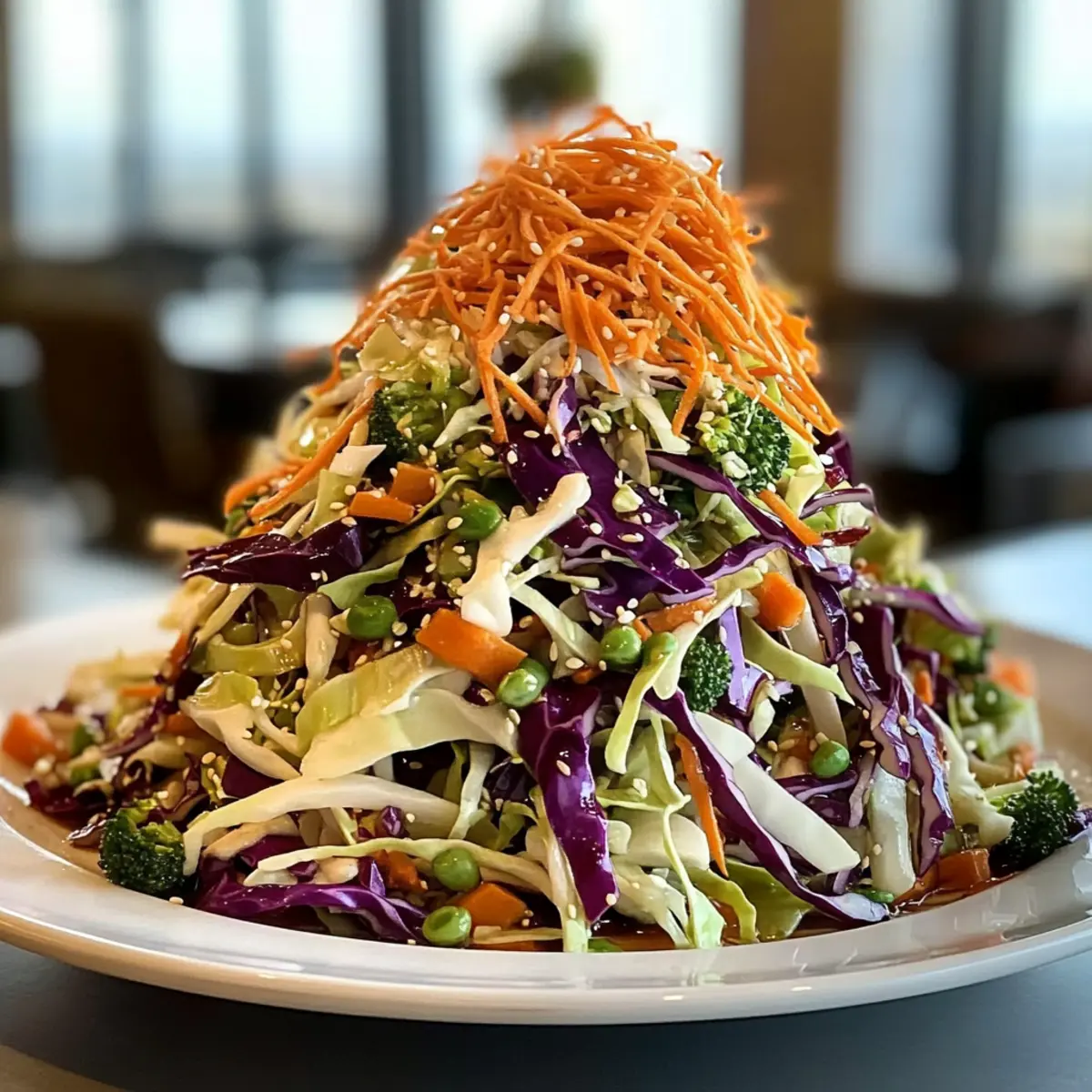 Crunchy Asian Cabbage Slaw with Addictive Sesame Dressing