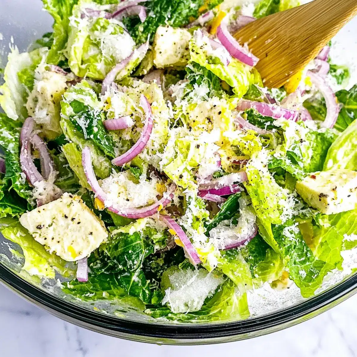 Lemon Parmesan Lettuce Salad
