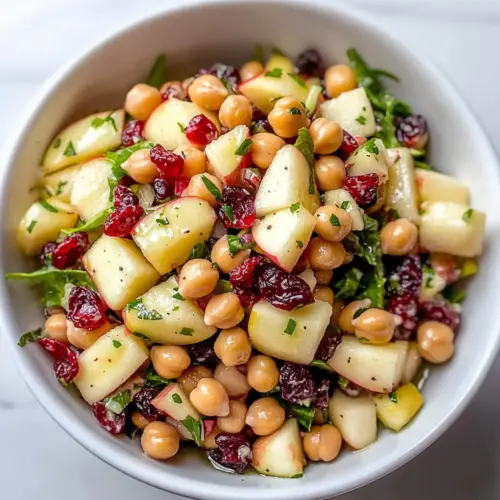 Chickpea Apple Cranberry Summer Salad