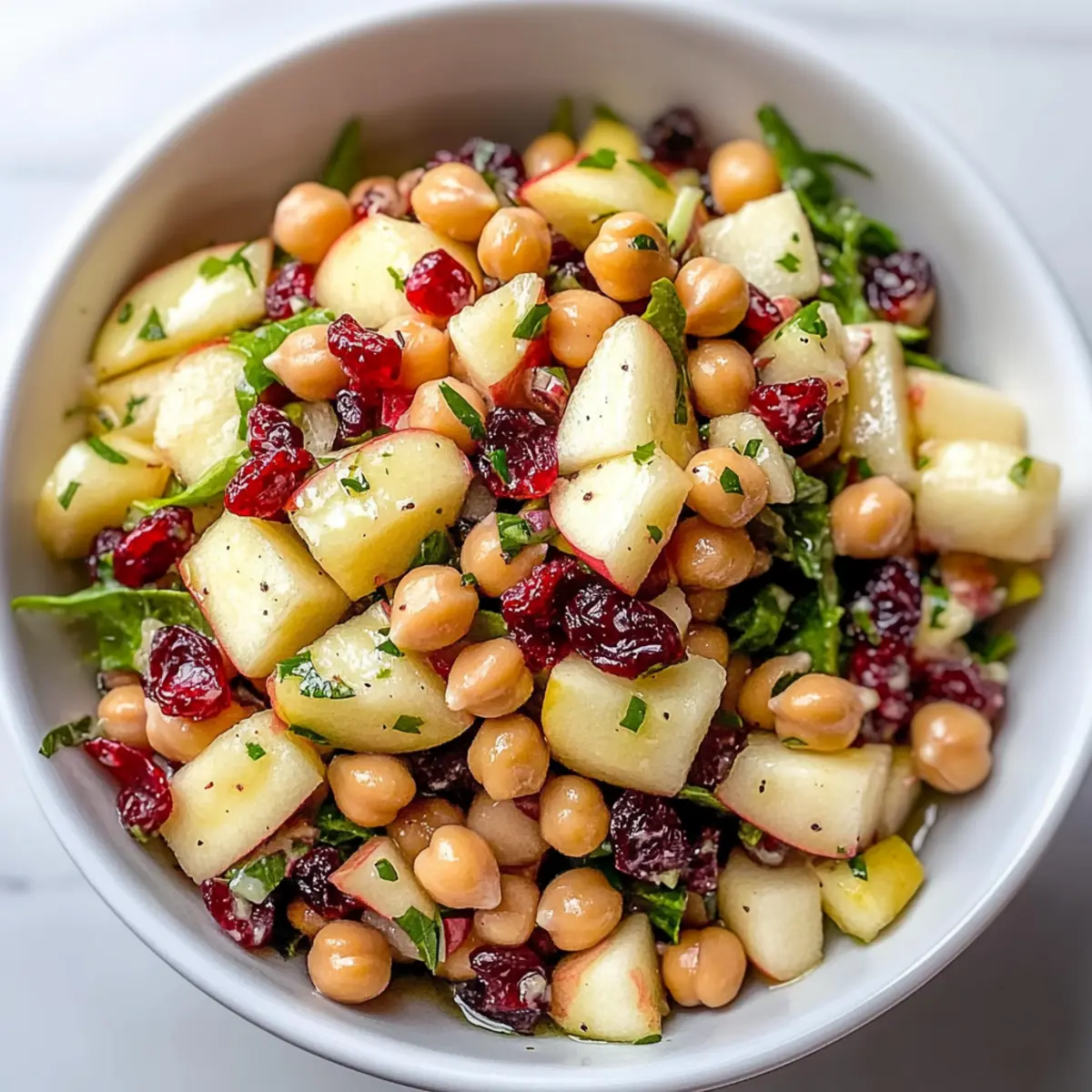 Chickpea Apple Cranberry Summer Salad