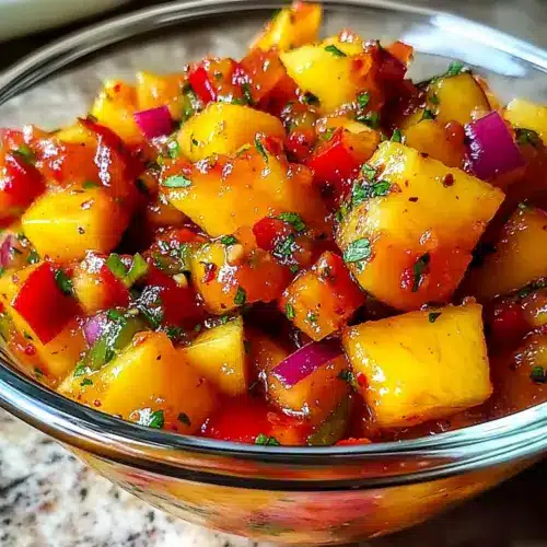 Sweet Spicy Peach Salsa